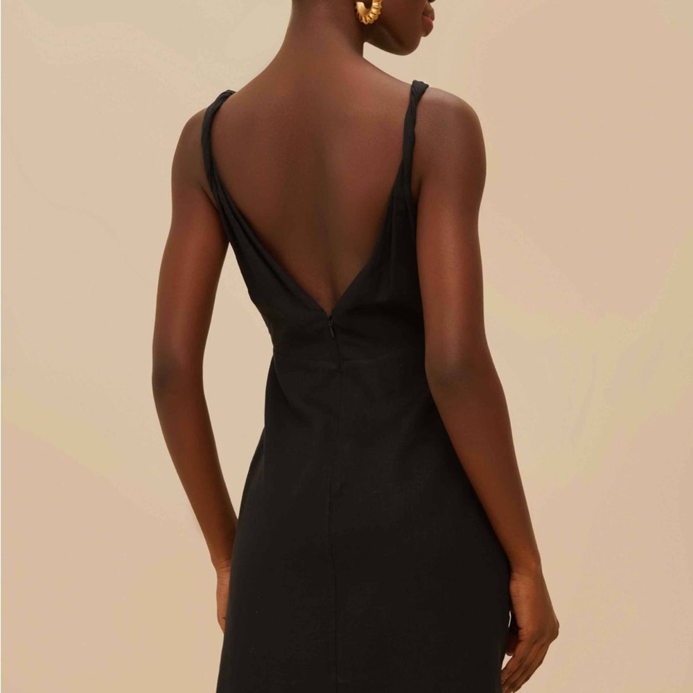 FARM Rio Black Mini Dress with White Floral Detail - Picture 9 of 12